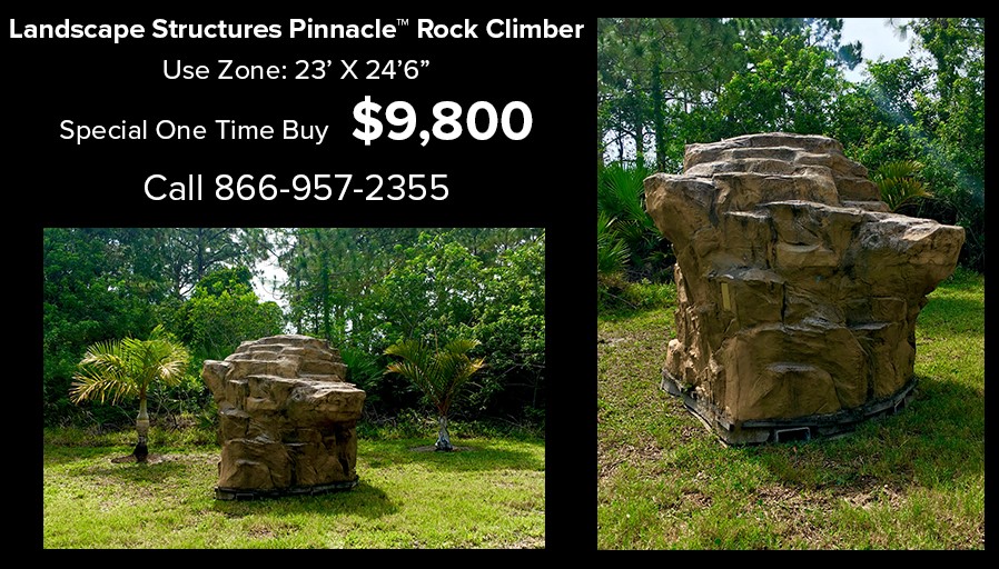 landscape structures playground climbing rock